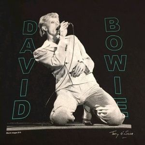 David Bowie black T-shirt men's graphic tee shirt
